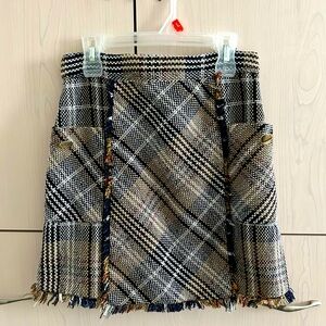Zara Plaid A-Line Skirt